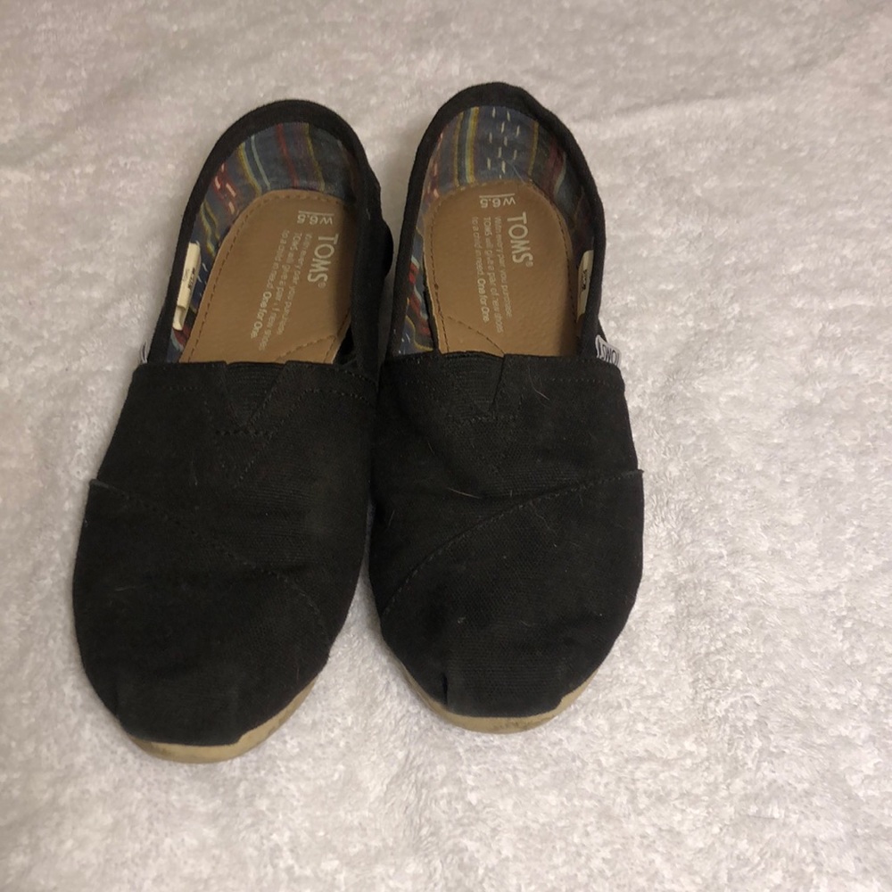 Toms alpargata heritage canvas Black 6.5 used.